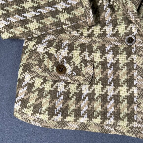 Vtg Kasper Womens 14 Wool Blend Blazer One Button Long Sleeve Lined Pockets - Picture 2 of 9